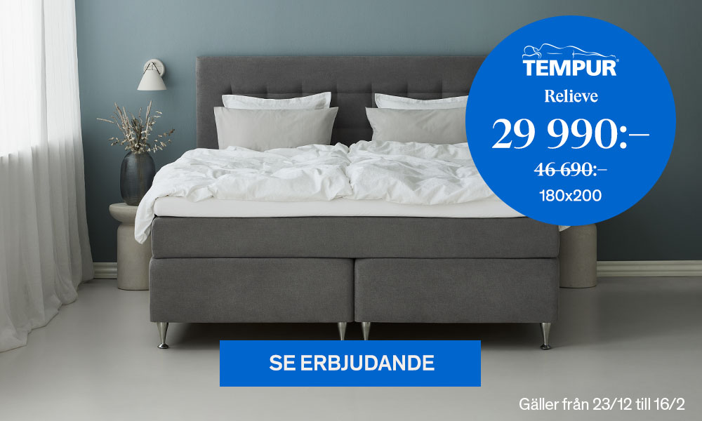 Tempur Relieve Kontinentals&auml;ng 29 990:-